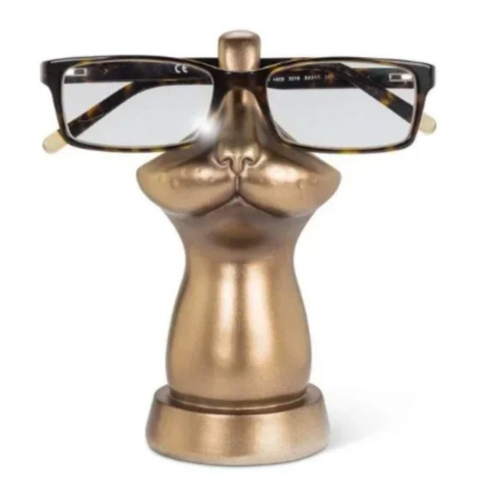 Cat Eyeglass Sunglasses Holder Stand Bronze Decor NWT